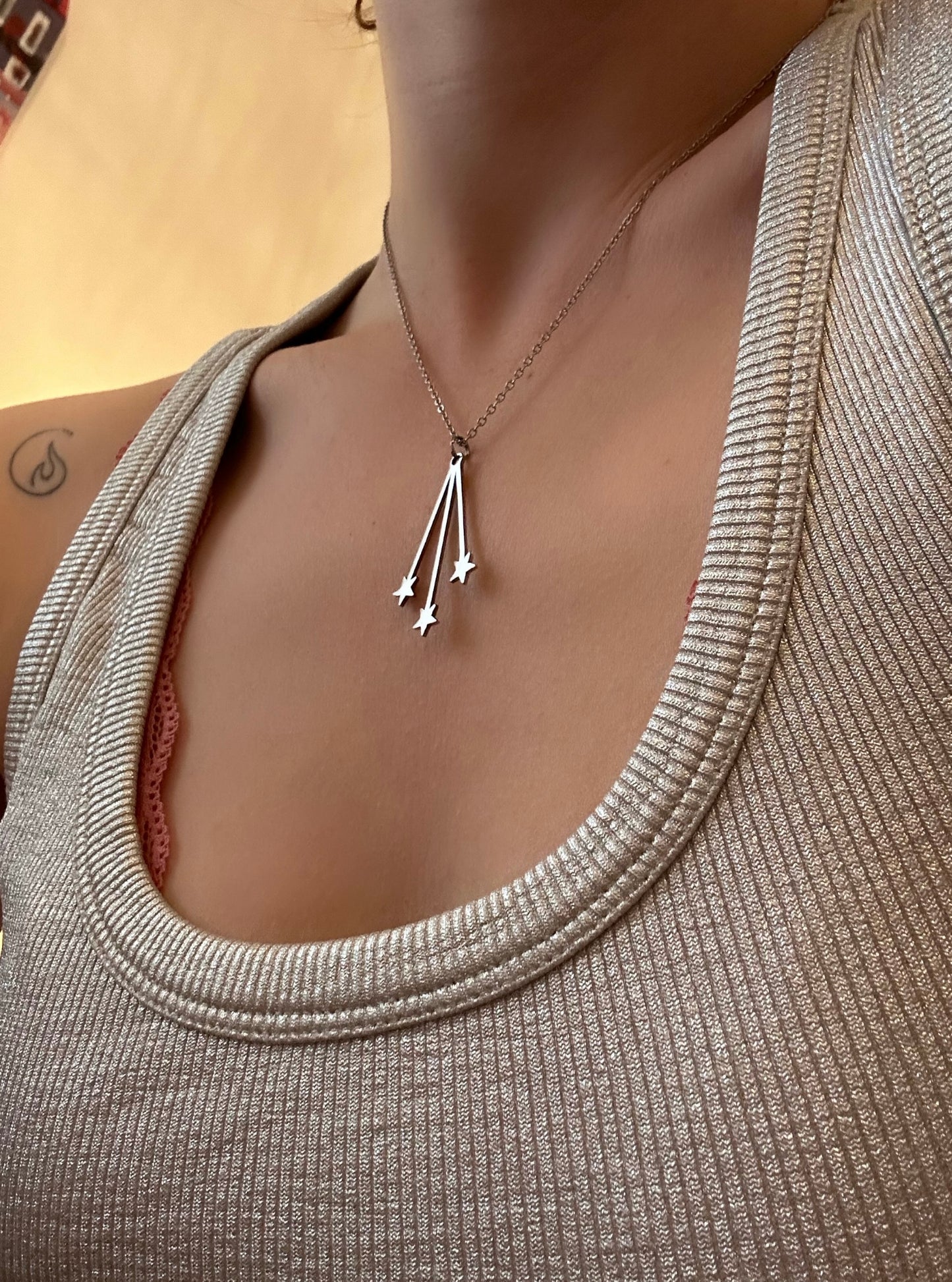 Silver Stars Necklace