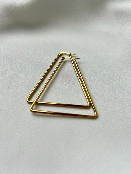 Golden Traingle Earrings
