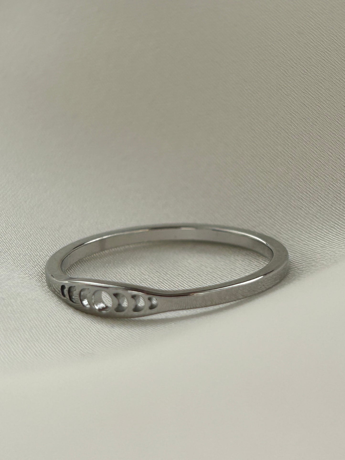 Silver Moon Ring
