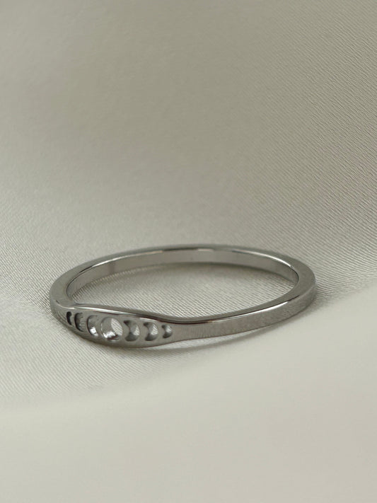Silver Moon Ring