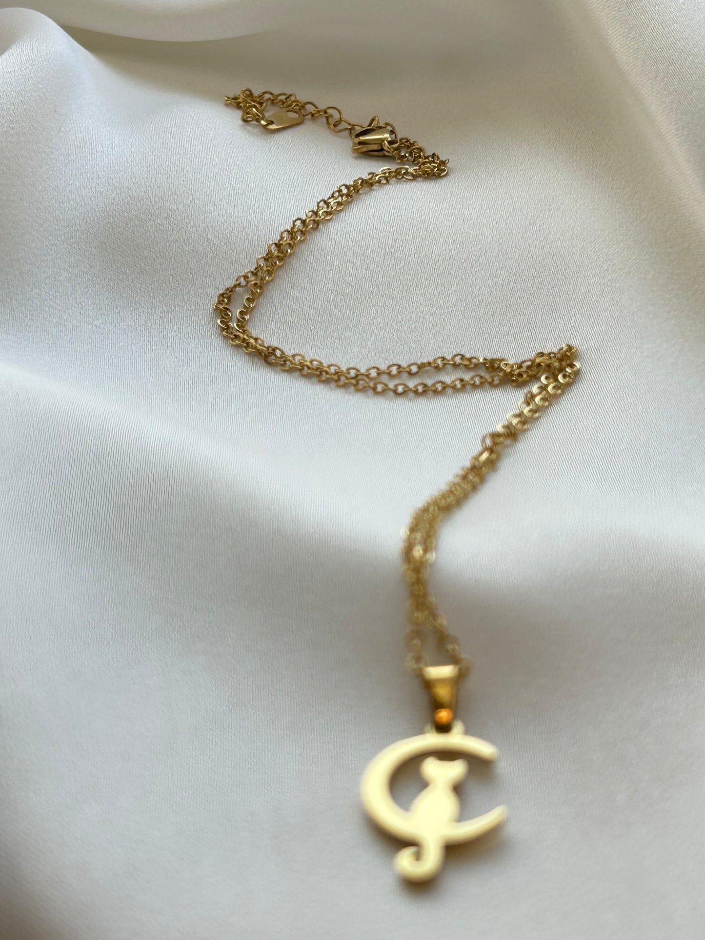 Cat on the Moon Necklace
