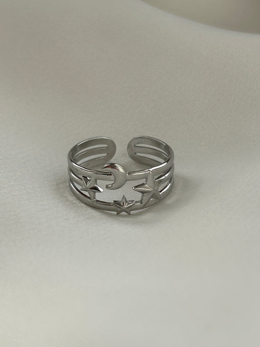 Silver Night Ring