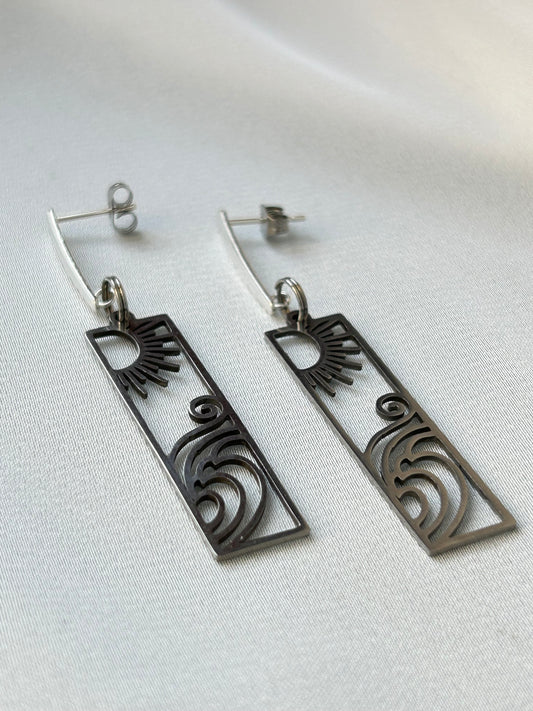 Silver Sun Earrings