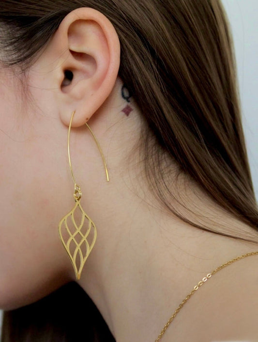Golden Leaf Earrings