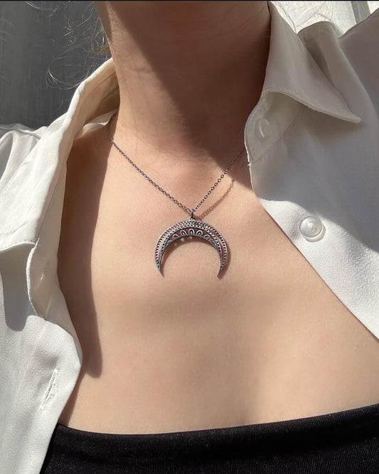 Silver Moon Necklace