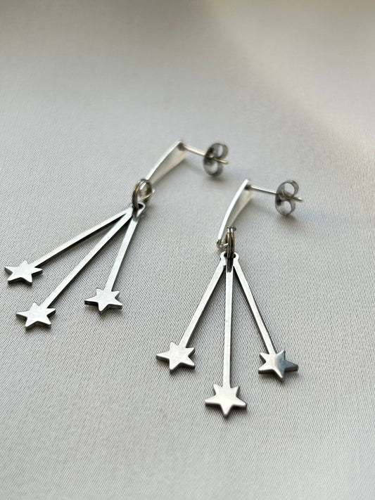 Silver Stars Earrings