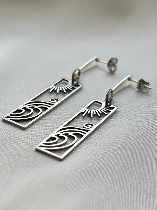 Silver Sun Earrings